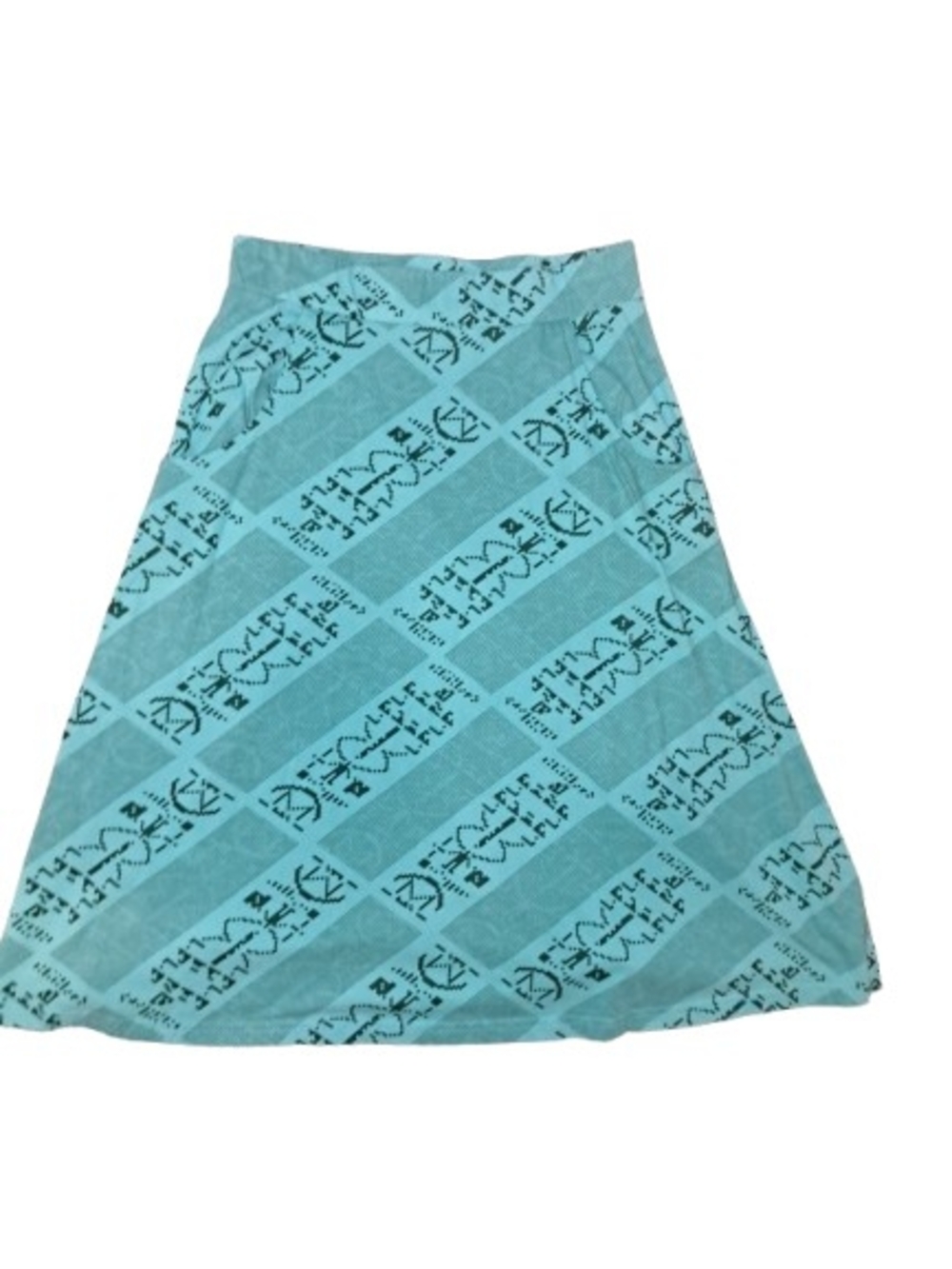 Svaha Women's Medium Skirt Knee Length A-Line Computer 8 Bit Binary Print